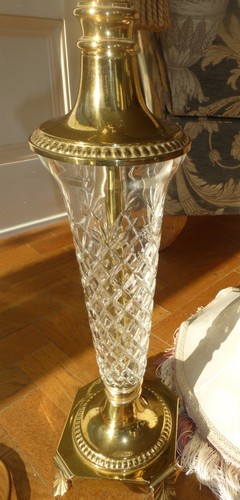 Cut crystal glass fluted