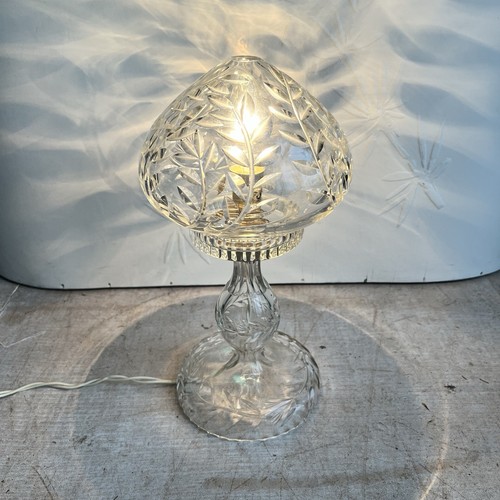 Vintage cut glass crystal lamp - vintage,